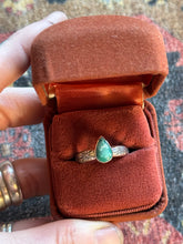 Load image into Gallery viewer, Sterling Silver Turquoise Teardrop Royston Stamped Stacker Ring