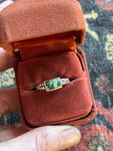 Load image into Gallery viewer, Sterling Silver Deep Green Royston Stamped Stacker Ring