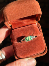 Load image into Gallery viewer, Sterling Silver Deep Green Royston Stamped Stacker Ring