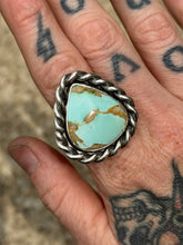 Load image into Gallery viewer, Sterling Silver Chunky Twist Teardrop Royston Ring