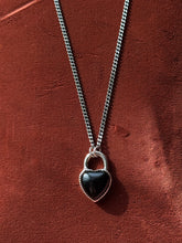 Load image into Gallery viewer, Onyx Love Lock Necklace
