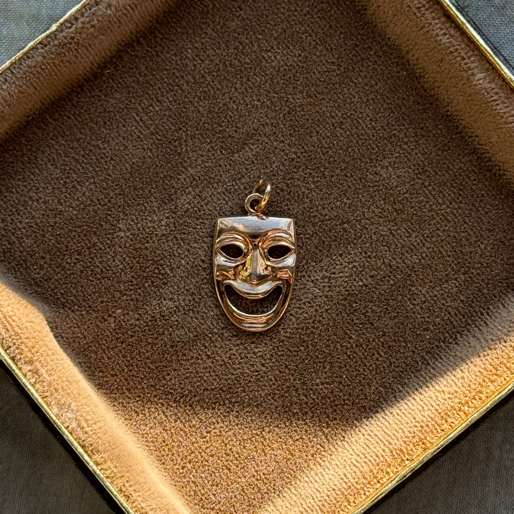 Vintage 12k Gold Fill Comedy Mask