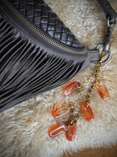 Load image into Gallery viewer, Brass &amp; Agate Link Bag Charm
