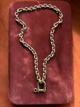 Load image into Gallery viewer, Brass Curb Shackle Necklace
