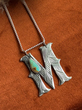 Load image into Gallery viewer, Royston Turquoise ‘M’ Tack Letter
