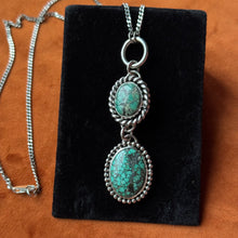 Load image into Gallery viewer, Turquoise Matrix Totem Lariat Necklace
