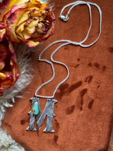 Load image into Gallery viewer, Royston Turquoise ‘M’ Tack Letter
