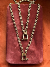 Load image into Gallery viewer, Brass Shackle Friend Necklace
