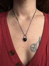 Load image into Gallery viewer, Onyx Love Lock Necklace
