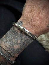 Load image into Gallery viewer, Sterling Silver Portal Stamped Stacking Cuff
