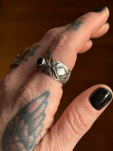 Load image into Gallery viewer, Sterling Silver &amp; Onyx Charmed Band
