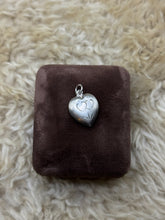 Load image into Gallery viewer, Vintage Sterling Silver Etched Hearts Forget Me Not
