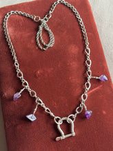 Load image into Gallery viewer, Sterling Silver &amp; Amethyst Shackle Necklace

