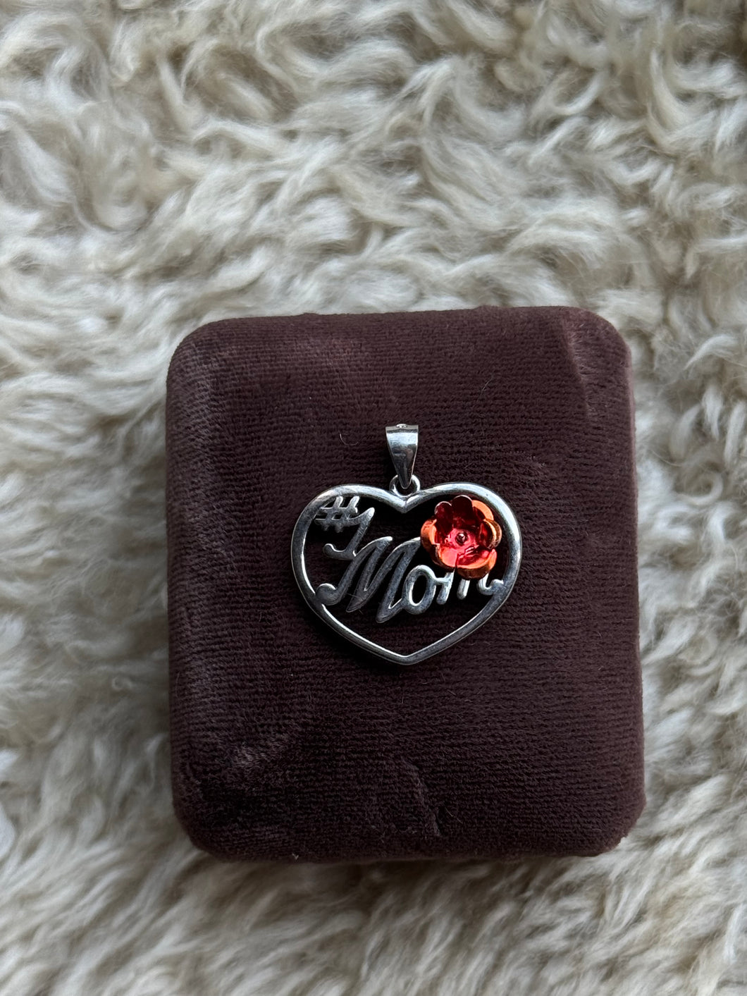 Vintage Sterling #1 Mom Pendant