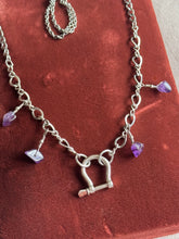 Load image into Gallery viewer, Sterling Silver &amp; Amethyst Shackle Necklace
