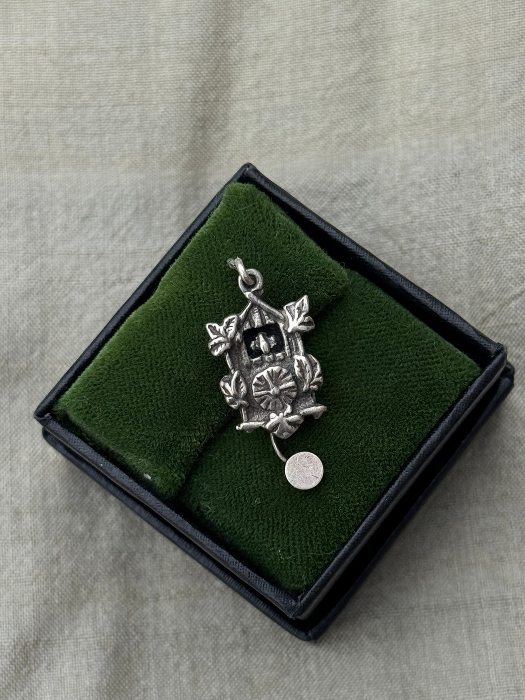 Vintage Sterling Silver Cuckoo Clock Charm