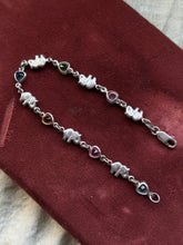 Load image into Gallery viewer, Vintage Sterling Silver Colorful Elephant Bracelet
