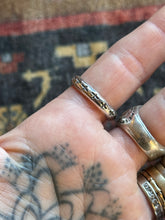 Load image into Gallery viewer, Sterling Silver Deep Green Royston Stamped Stacker Ring
