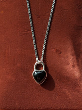 Load image into Gallery viewer, Onyx Love Lock Necklace
