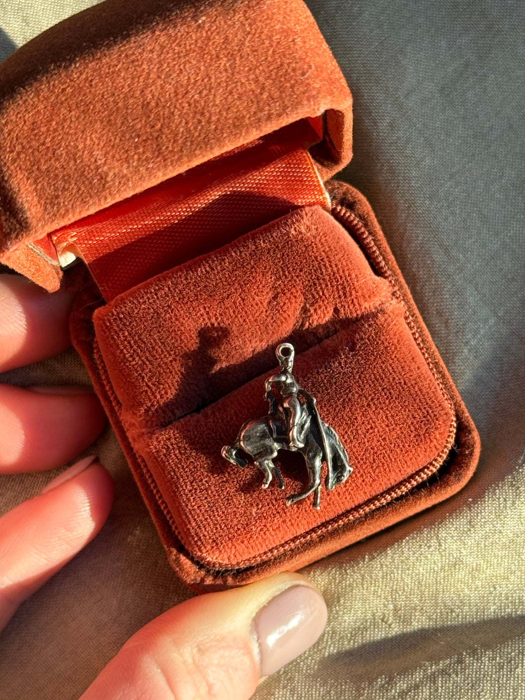 Vintage Sterling Silver Bronco Charm