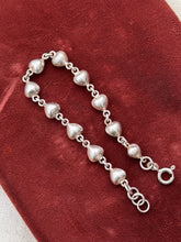 Load image into Gallery viewer, Vintage Sterling Silver Hollow Heart Bracelet
