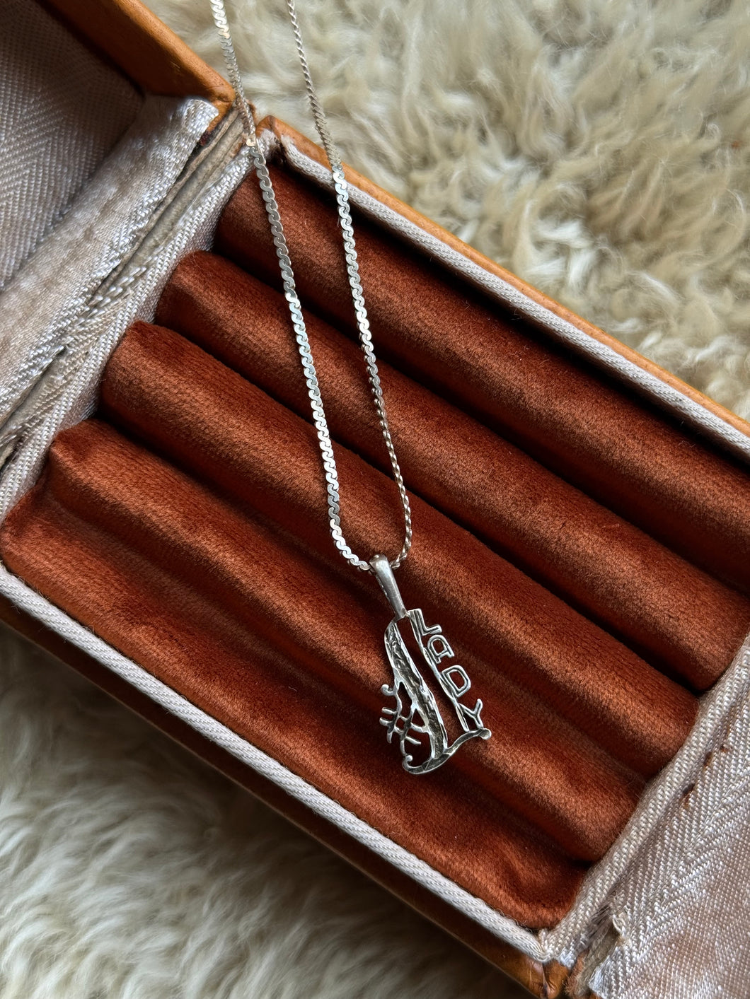 Vintage Sterling Silver #1 Lady Necklace
