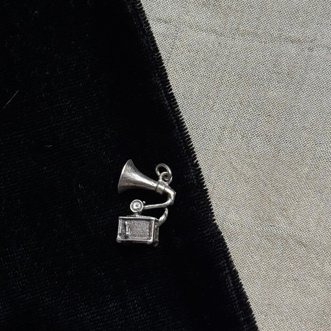 Vintage Sterling Silver Phonograph Charm