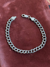 Load image into Gallery viewer, Vintage Sterling Silver Double Link Chain Bracelet

