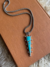 Load image into Gallery viewer, Tyrone Turquoise Dagger Instigator Necklace
