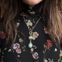 Load image into Gallery viewer, Minty Blues Totem Lariat Necklace
