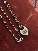 Load image into Gallery viewer, Garnet Heart Lock
