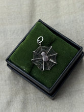 Load image into Gallery viewer, Vintage Sterling Silver Spider Web Pendant
