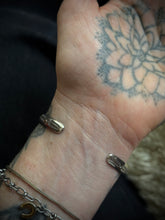 Load image into Gallery viewer, Sterling Silver Portal Stamped Stacking Cuff
