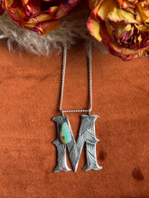 Load image into Gallery viewer, Royston Turquoise ‘M’ Tack Letter
