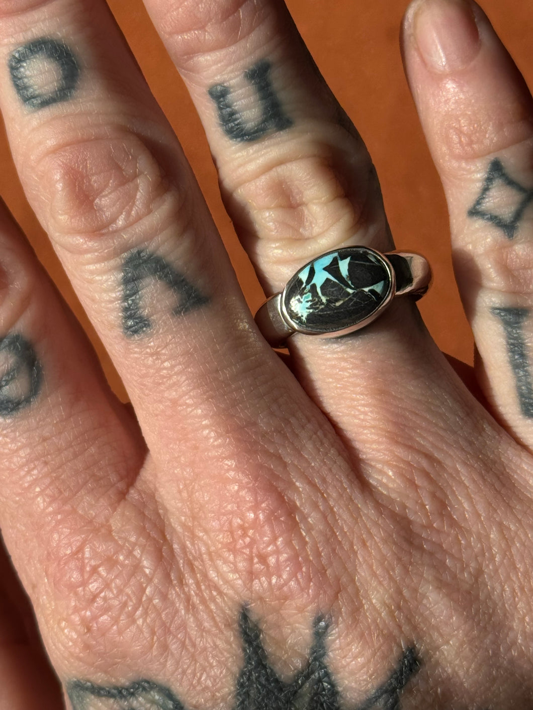 Yungai Turquoise Smokestack Ring