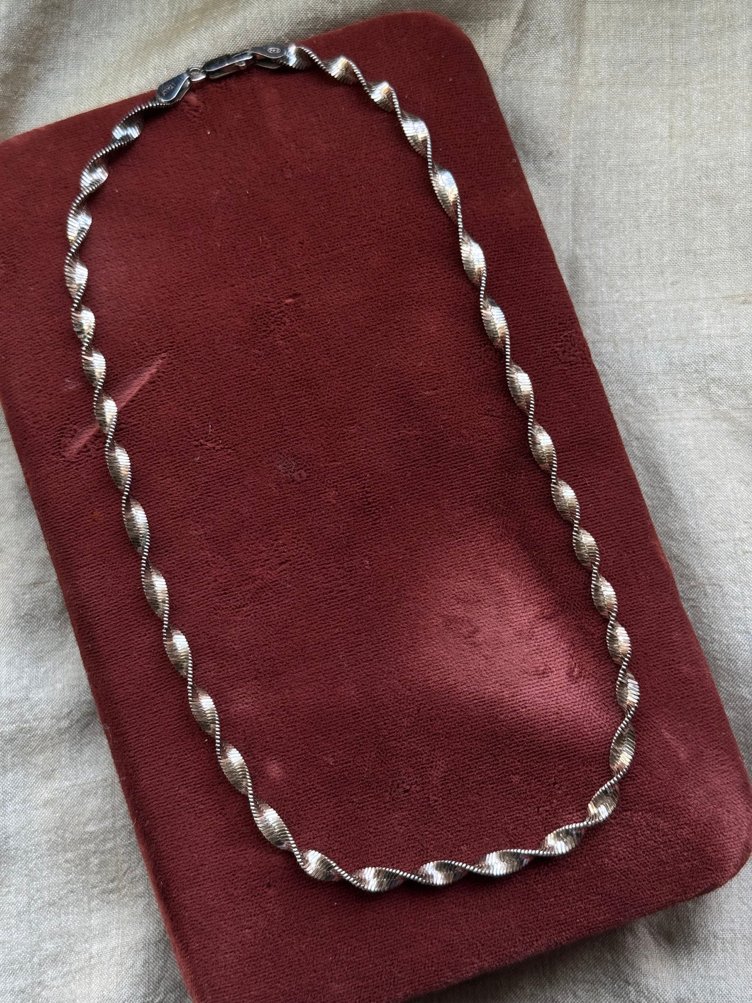 Vintage Sterling Silver Twist Chain
