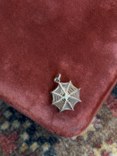 Load image into Gallery viewer, Vintage Sterling Silver Spider &amp; Web Charm
