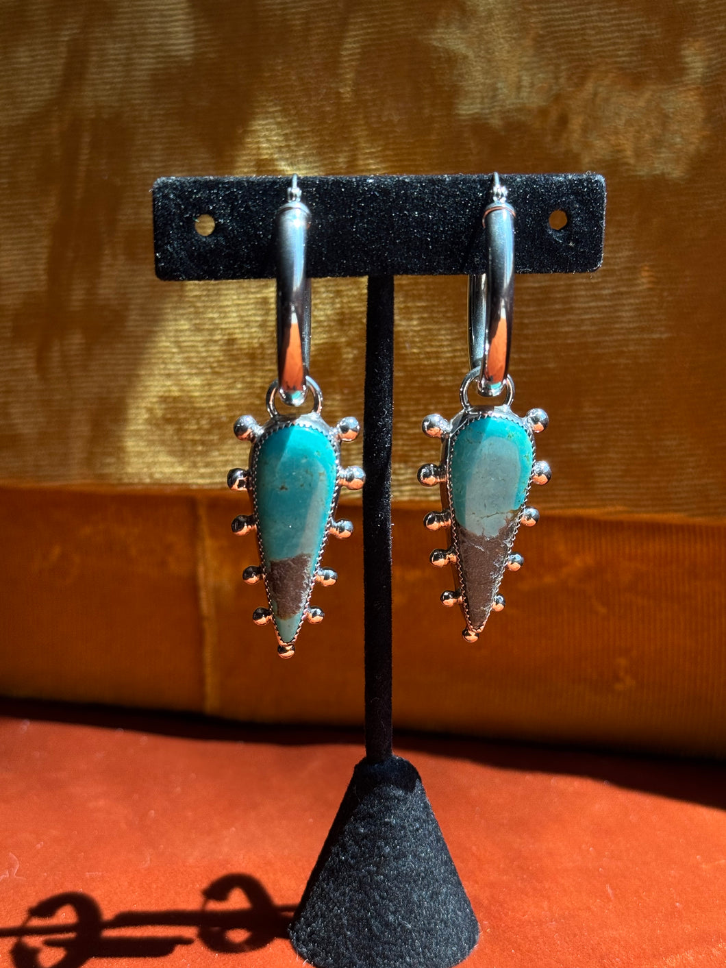 Tyrone Turquoise Teardrop Instigator Hoops
