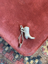 Load image into Gallery viewer, Vintage Sterling Silver Cowgirl Boot &amp; Spur Charm
