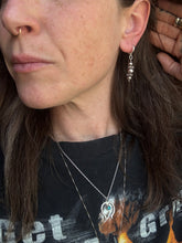 Load image into Gallery viewer, Sterling Silver Beaded Charm Single Hoop
