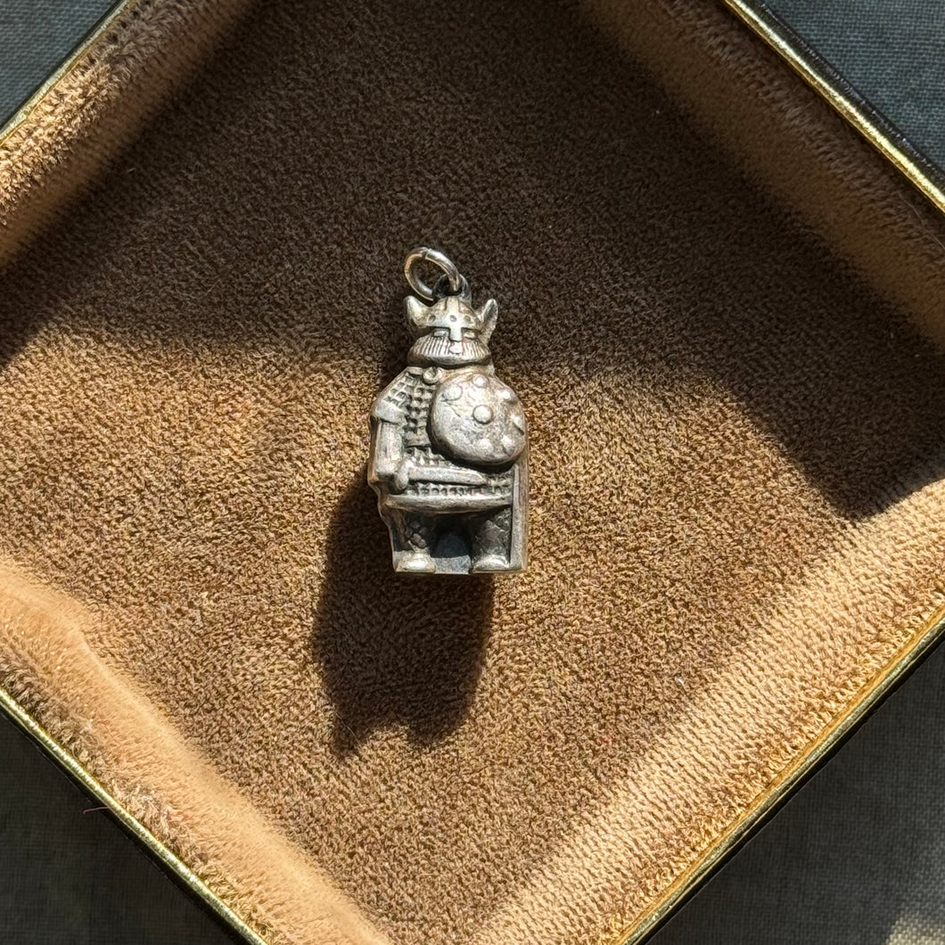 Vintage Sterling Silver Viking Charm