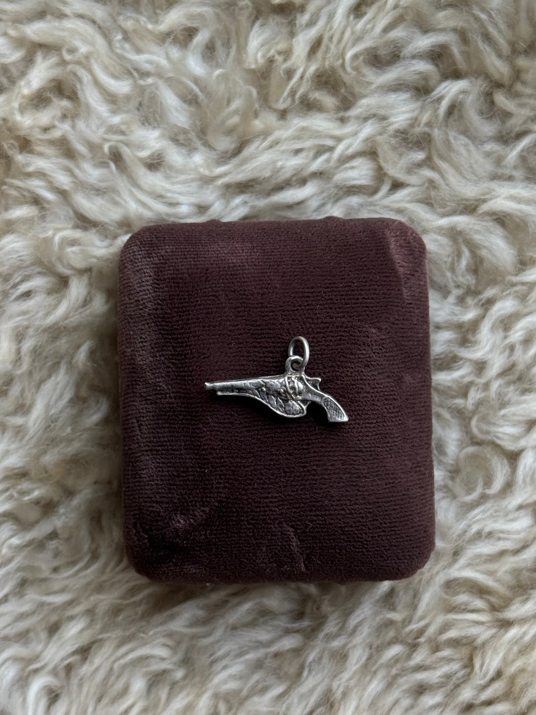Vintage Sterling Silver Pistol Pendant