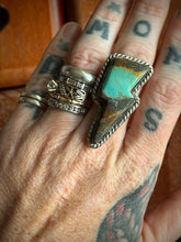 Load image into Gallery viewer, MTS Tyrone Turquoise Lightning Bolt Ring

