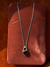 Load image into Gallery viewer, Onyx Love Lock Necklace
