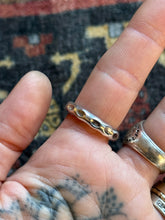 Load image into Gallery viewer, Sterling Silver Watery Royston Turquoise Dappled Stacker Ring
