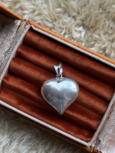 Load image into Gallery viewer, Vintage Sterling Silver Puffy Heart Pendant
