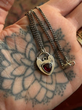 Load image into Gallery viewer, Garnet Heart Lock
