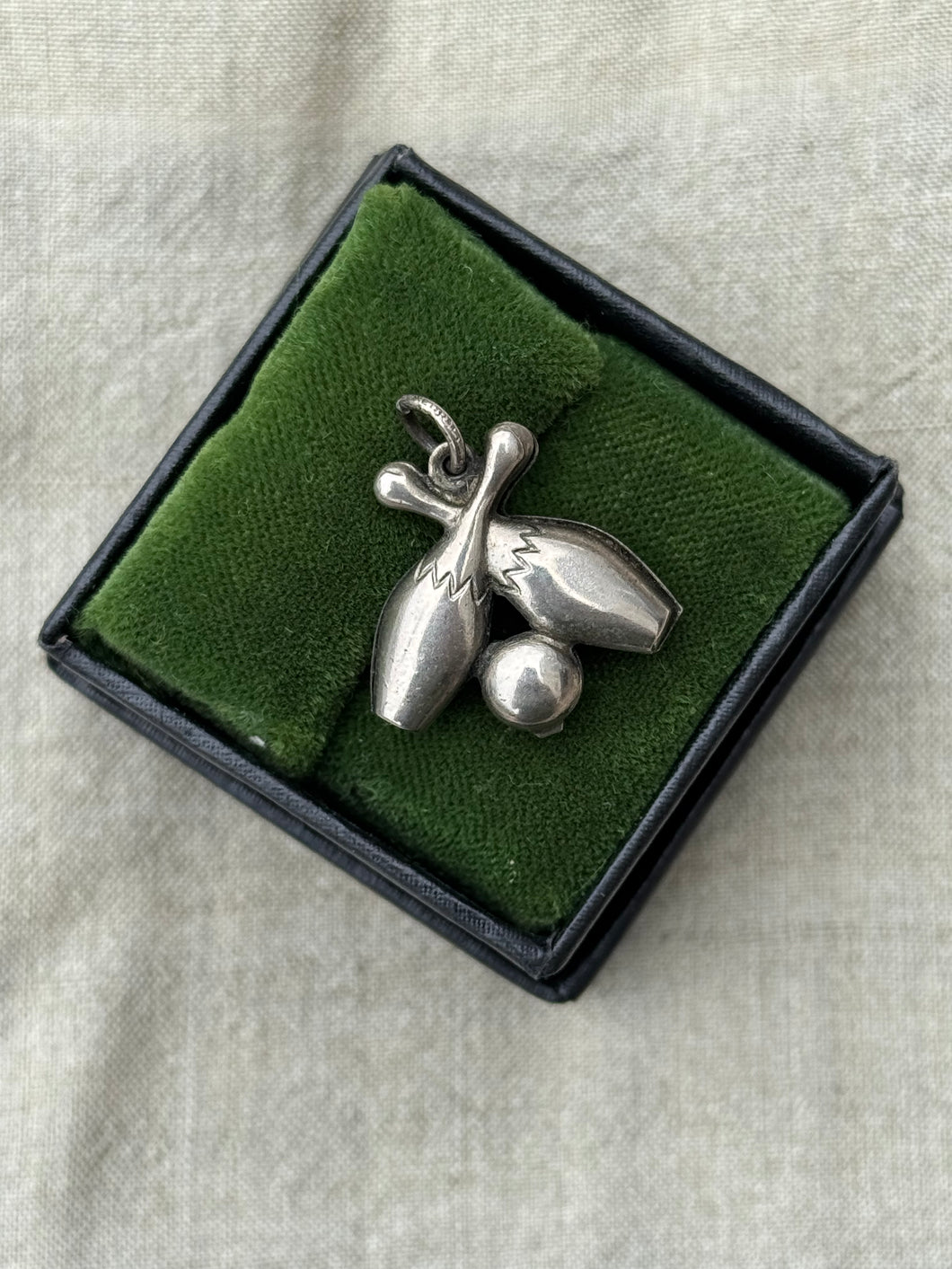 Vintage Sterling Silver Bowling Charm