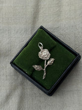 Load image into Gallery viewer, Vintage Sterling Silver Rose Pendant
