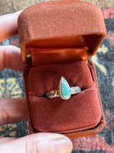 Load image into Gallery viewer, Sterling Silver Icy Blue Royston Turquoise Stamped Stacker Ring
